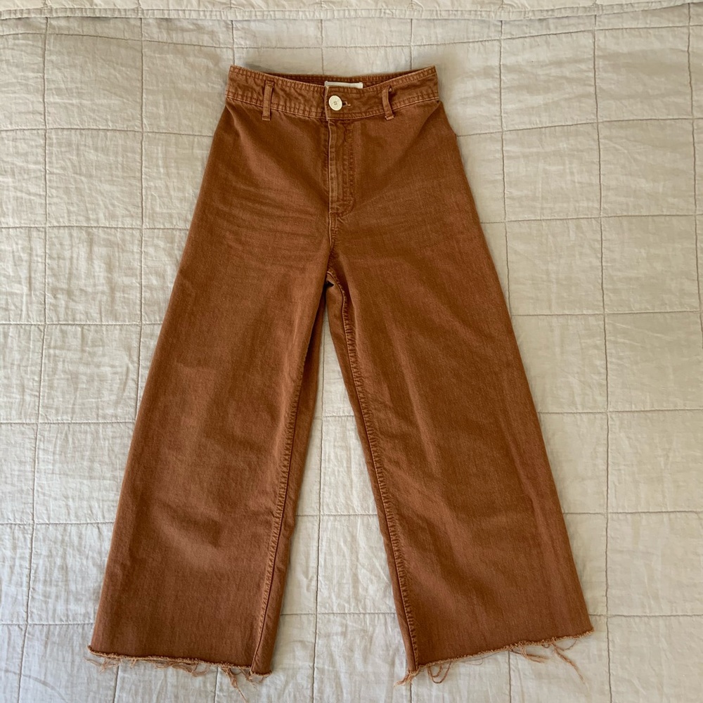 Zara Marine Straight Pants in Rust